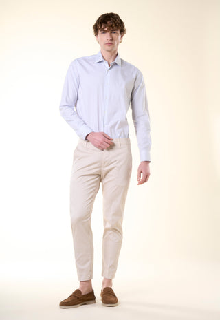 Pantalone Chino Slim-Fit in Cotone Stretch|Colore:Beige