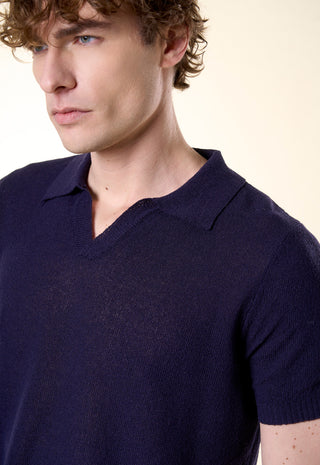 Polo Slim-Fit in Jersey di Cotone|Colore:Blu