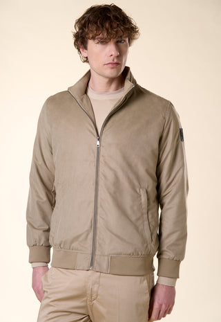 Giacca Bomber Dainetto Forato|Colore:Cammello