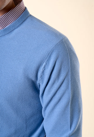 Maglia Girocollo in Texture Micro-Punto|Colore:Carta da zucchero