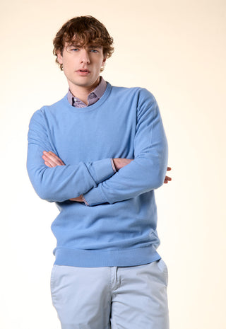 Maglia Girocollo in Texture Micro-Punto|Colore:Carta da zucchero