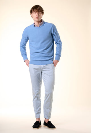 Maglia Girocollo in Texture Micro-Punto|Colore:Carta da zucchero