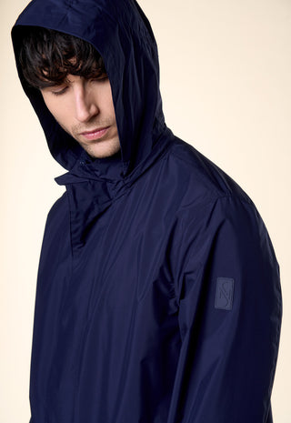 Giacca Tecnica con Cappuccio|Colore:Blu