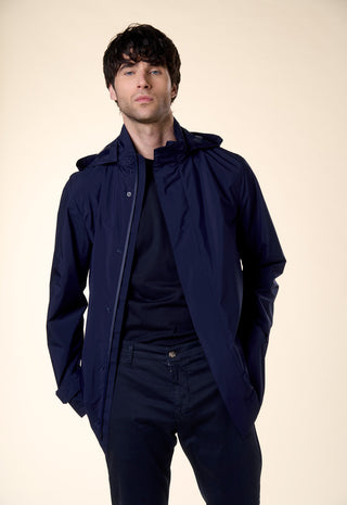 Giacca Tecnica con Cappuccio|Colore:Blu