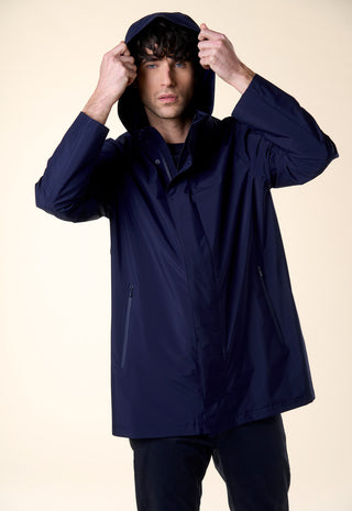 Giacca Tecnica con Cappuccio|Colore:Blu