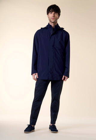Giacca Tecnica con Cappuccio|Colore:Blu