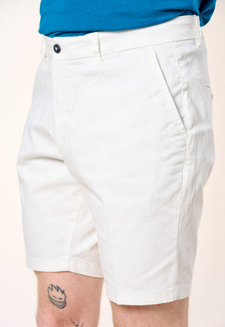 Bermuda Chino in Cotone Stretch|Colore:Bianco ottico
