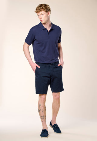 Bermuda Chino in Cotone Stretch|Colore:Dark blu