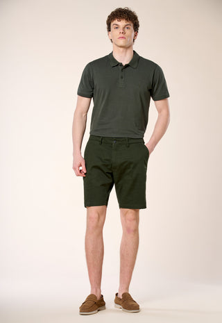 Bermuda Chino in Cotone Stretch|Colore:Verde
