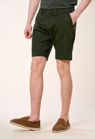 Bermuda Chino in Cotone Stretch|Colore:Verde