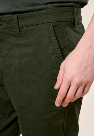 Bermuda Chino in Cotone Stretch|Colore:Verde