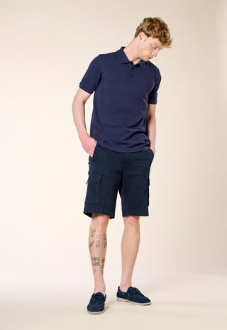 Polo Piquet 100% Cotone|Colore:Blu
