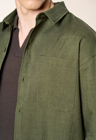 Camicia Overshirt Manica Corta|Colore:Militare