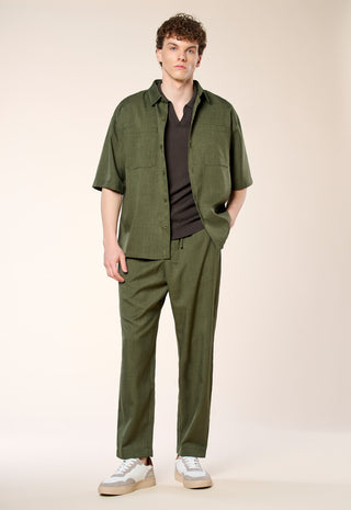 Camicia Overshirt Manica Corta|Colore:Militare