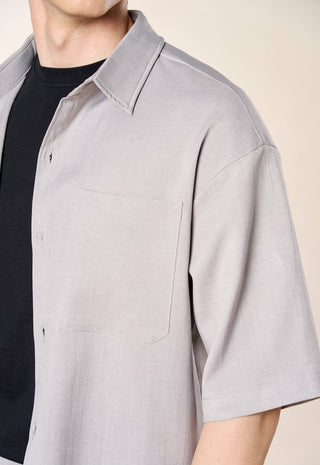 Camicia Overshirt Manica Corta|Colore:Grigio