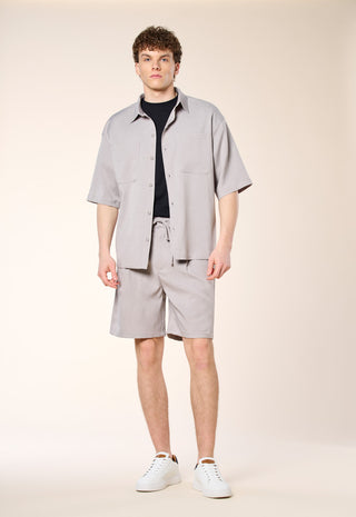 Camicia Overshirt Manica Corta|Colore:Grigio