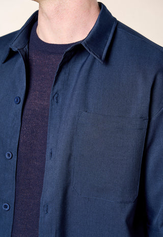 Camicia Overshirt Manica Corta|Colore:Blu