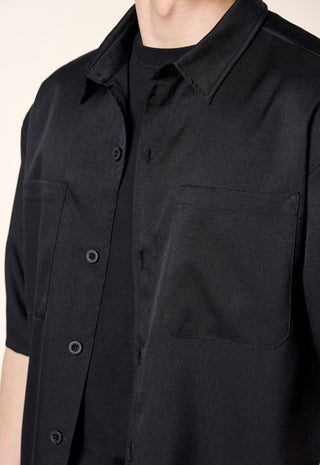 Camicia Overshirt Manica Corta|Colore:Black