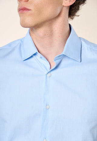 Camicia Oxford Unito Slim Fit|Colore:Celeste 1