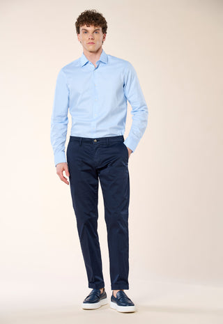 Camicia Oxford Unito Slim Fit|Colore:Celeste 1