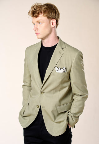 Giacca in Fresco Lana|Colore:Verde