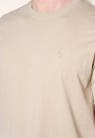 T-Shirt Basic 100% Puro Cotone|Colore:Taupe