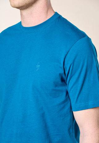 T-Shirt Basic 100% Puro Cotone|Colore:Ottanio