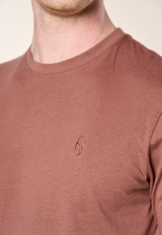 T-Shirt Basic 100% Puro Cotone|Colore:Mattone