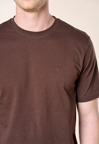 T-Shirt Basic 100% Puro Cotone|Colore:Cioccolato