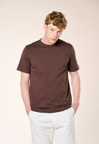 T-Shirt Basic 100% Puro Cotone|Colore:Cioccolato