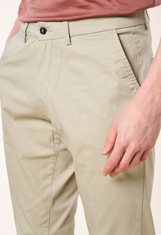 Pantalone Chino Slim Fit in Cotone Stretch|Colore:Toupe