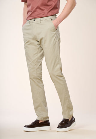 Pantalone Chino Slim Fit in Cotone Stretch|Colore:Toupe