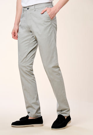 Pantalone Chino Slim Fit in Cotone Stretch|Colore:Perla