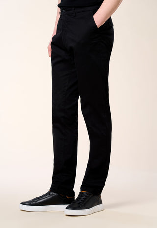 Pantalone Chino Slim Fit in Cotone Stretch|Colore:Nero