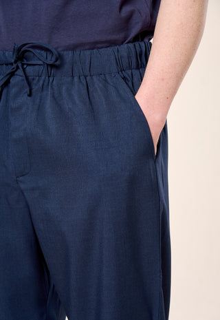 Pantalone Relaxed Fit con Coulisse|Colore:Blu