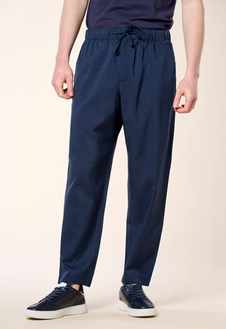 Pantalone Relaxed Fit con Coulisse|Colore:Blu