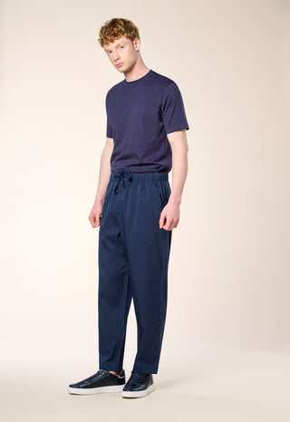 Pantalone Relaxed Fit con Coulisse|Colore:Blu