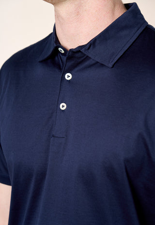 Polo in Filo di Scozia|Colore:Blu