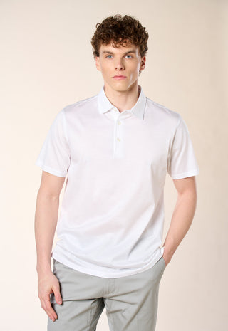 Polo in Filo di Scozia|Colore:Bianco