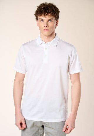 Polo in Filo di Scozia|Colore:Bianco