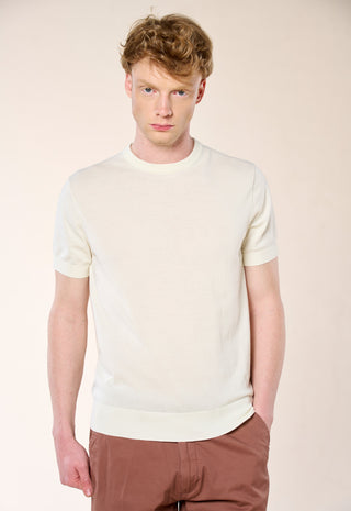 Maglia Girocollo Extrafine 100% Cotone|Colore:White
