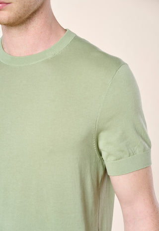 Maglia Girocollo Extrafine 100% Cotone|Colore:Verde