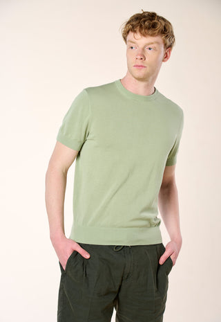Maglia Girocollo Extrafine 100% Cotone|Colore:Verde