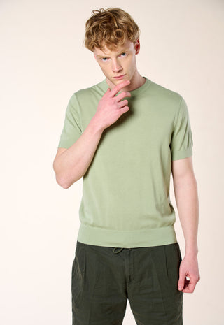 Maglia Girocollo Extrafine 100% Cotone|Colore:Verde
