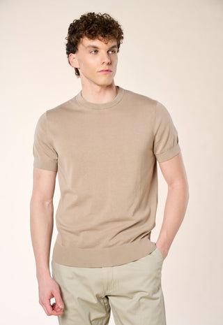 Maglia Girocollo Extrafine 100% Cotone|Colore:Taupe