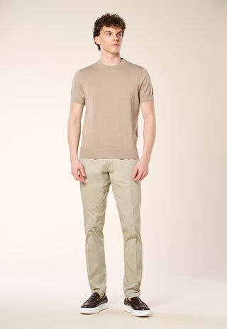Maglia Girocollo Extrafine 100% Cotone|Colore:Taupe