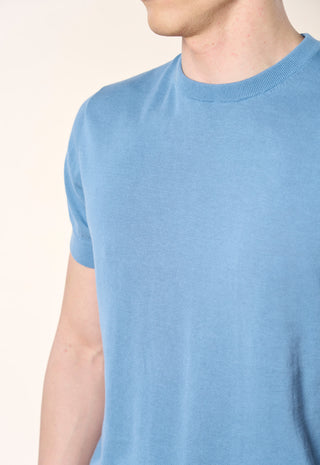 Maglia Girocollo Extrafine 100% Cotone|Colore:Azzurro