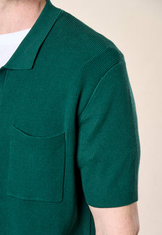 Cardigan Knit a Manica Corta|Colore:Verde