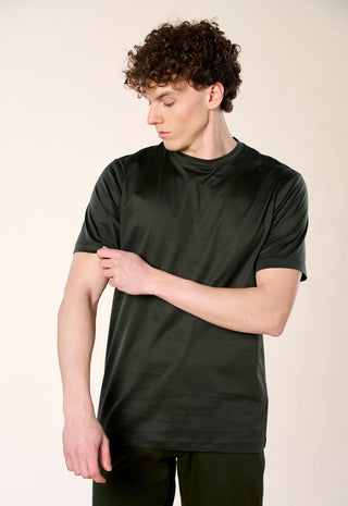 T-Shirt in Filo di Scozia|Colore:Verde