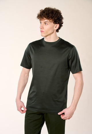 T-Shirt in Filo di Scozia|Colore:Verde